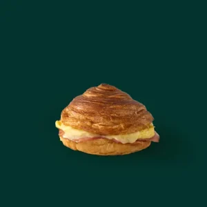 Roasted Ham, Egg & Cheese On Croissant Bun