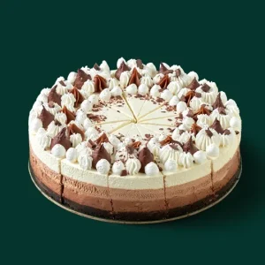 Triple Chocolate Mousse Cake Made With Belgian Chocolate Slice